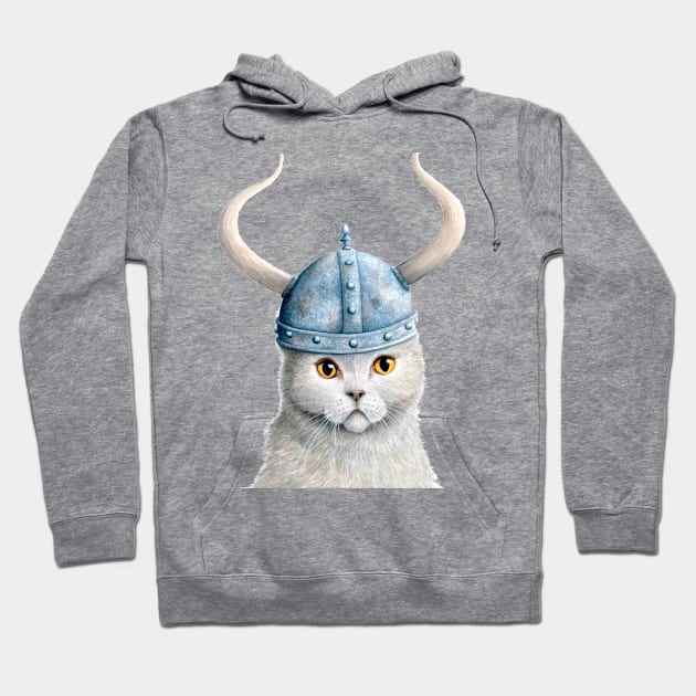 Brave, The Viking Cat Hoodie by KatherineAppleby